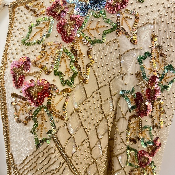 Vintage Beaded Sequin Dinner Jacket Size 2X - Picture 4 of 5